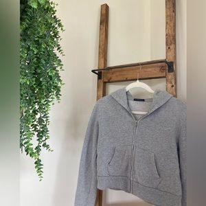 gray brandy Melville zip up
